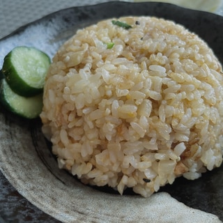 岩下の新生姜とたくあんの炒飯(^^♪